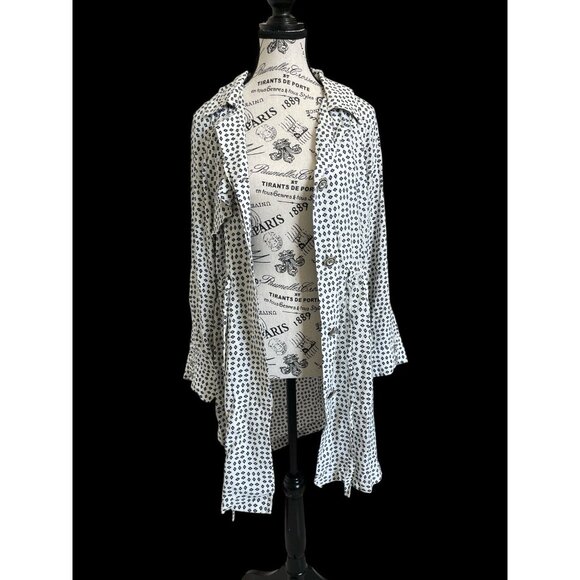 Anthropologie Sightseer Trench by Cartonnier Unique lightweight Size Medium - Picture 4 of 9